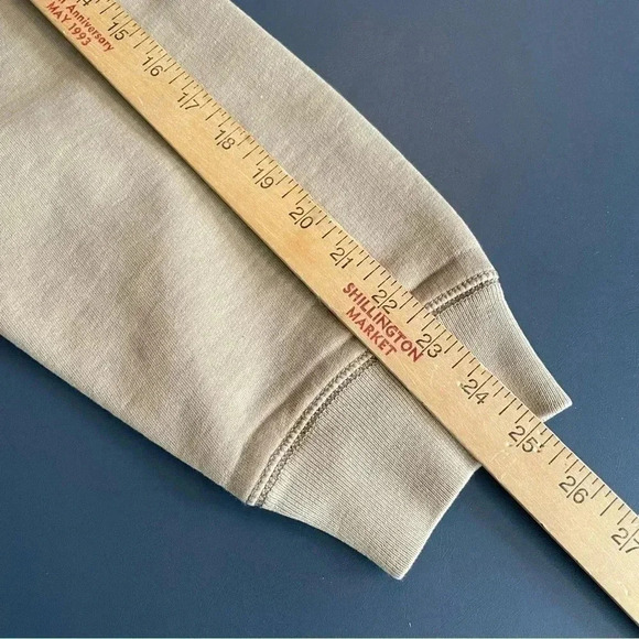 Eddie Bauer Men's Sweatshirt Tall Large Tan 1/4 Zip Closure Long Sleeve - Picture 10 of 10